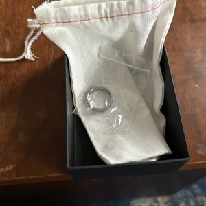 Rose Anvil Fumed Oak and Silver Inlay Ring